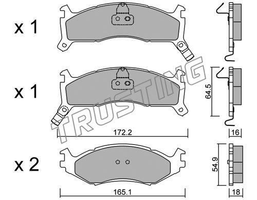 TRUSTING Комплект тормозных колодок, дисковый тормоз 730.0