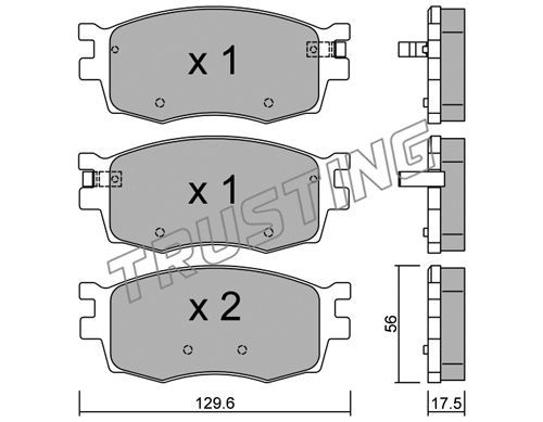 TRUSTING Комплект тормозных колодок, дисковый тормоз 740.0