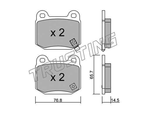 TRUSTING Комплект тормозных колодок, дисковый тормоз 755.0