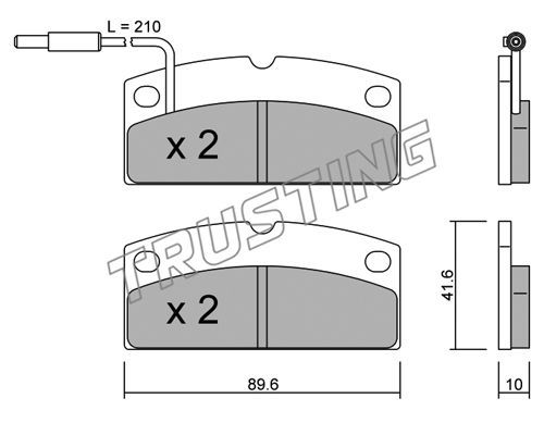 TRUSTING Комплект тормозных колодок, дисковый тормоз 783.1