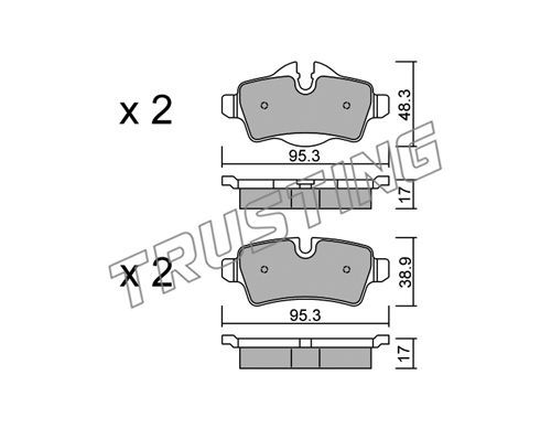 TRUSTING Комплект тормозных колодок, дисковый тормоз 785.0