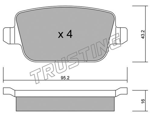 TRUSTING Комплект тормозных колодок, дисковый тормоз 796.0