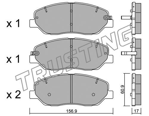 TRUSTING Комплект тормозных колодок, дисковый тормоз 803.0