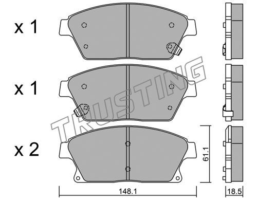 TRUSTING Комплект тормозных колодок, дисковый тормоз 856.0
