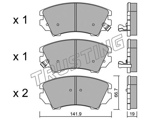 TRUSTING Комплект тормозных колодок, дисковый тормоз 859.0