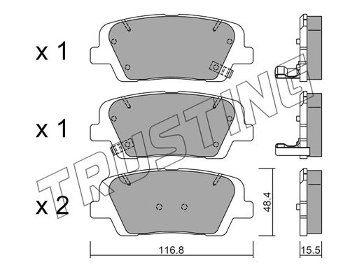 TRUSTING Комплект тормозных колодок, дисковый тормоз 918.0