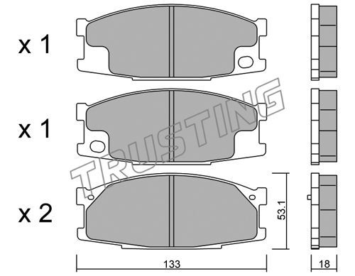 TRUSTING Комплект тормозных колодок, дисковый тормоз 926.0