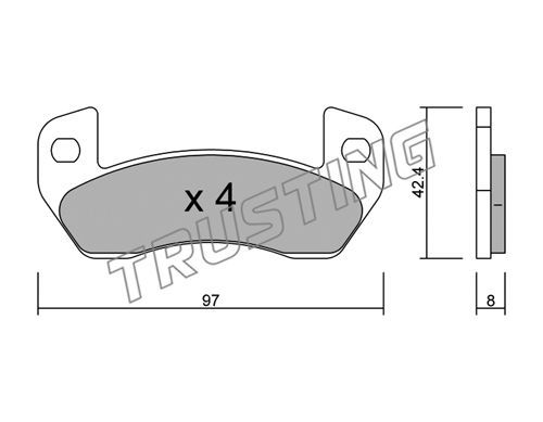 TRUSTING Комплект тормозных колодок, дисковый тормоз 929.0