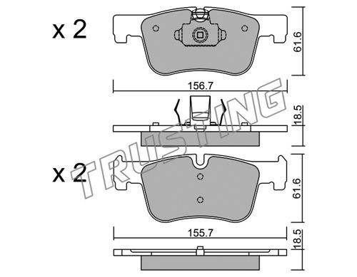TRUSTING Комплект тормозных колодок, дисковый тормоз 976.0