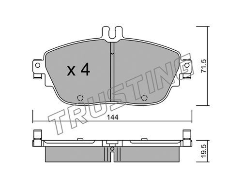 TRUSTING Комплект тормозных колодок, дисковый тормоз 981.0