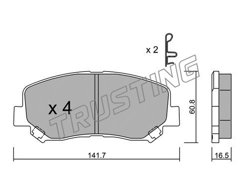 TRUSTING Комплект тормозных колодок, дисковый тормоз 985.0