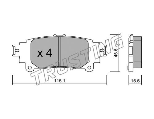 TRUSTING Комплект тормозных колодок, дисковый тормоз 993.0