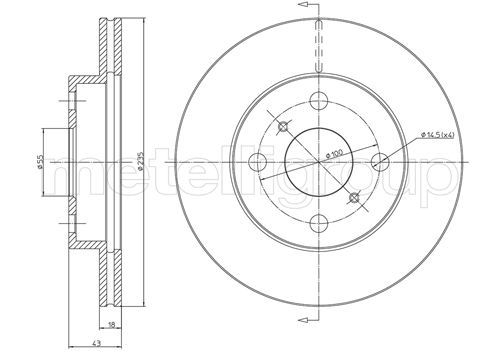 TRUSTING Тормозной диск DF458