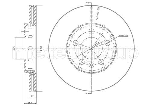 TRUSTING Тормозной диск DF467