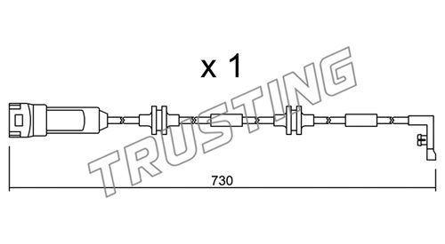 TRUSTING įspėjimo kontaktas, stabdžių trinkelių susidėvėjim SU.143