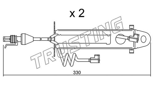 TRUSTING Сигнализатор, износ тормозных колодок SU.176K