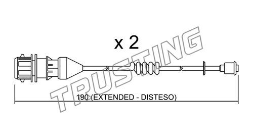 TRUSTING įspėjimo kontaktas, stabdžių trinkelių susidėvėjim SU.213K