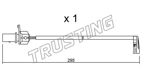 TRUSTING įspėjimo kontaktas, stabdžių trinkelių susidėvėjim SU.224