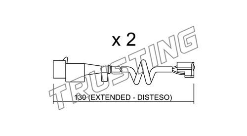 TRUSTING įspėjimo kontaktas, stabdžių trinkelių susidėvėjim SU.225K