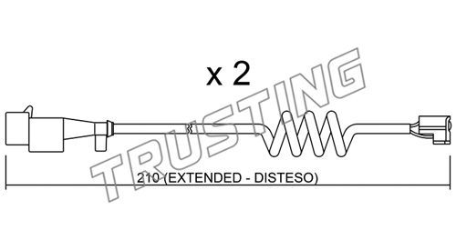 TRUSTING Сигнализатор, износ тормозных колодок SU.226K