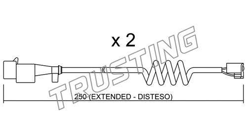 TRUSTING Сигнализатор, износ тормозных колодок SU.227K