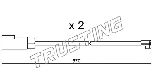 TRUSTING Сигнализатор, износ тормозных колодок SU.244K