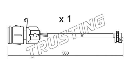 TRUSTING įspėjimo kontaktas, stabdžių trinkelių susidėvėjim SU.249