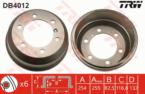 TRW Тормозной барабан DB4012