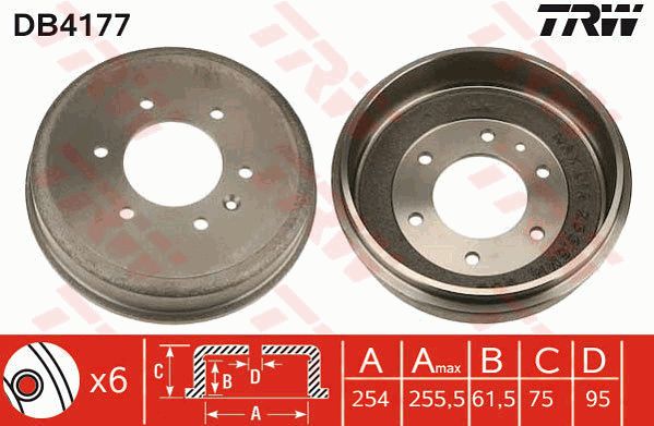 TRW Тормозной барабан DB4177