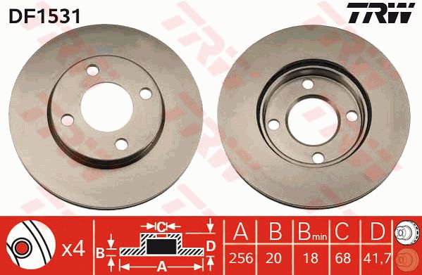 TRW Тормозной диск DF1531