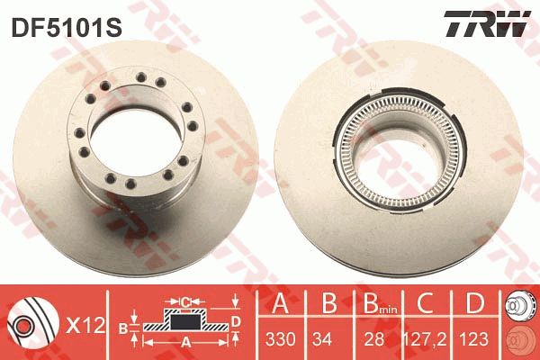 TRW Тормозной диск DF5101S