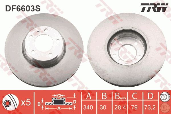 TRW Тормозной диск DF6603S