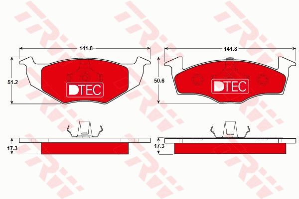 TRW Комплект тормозных колодок, дисковый тормоз GDB1274DTE