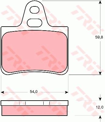 TRW stabdžių trinkelių rinkinys, diskinis stabdys GDB146