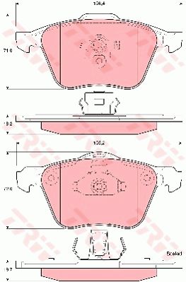 TRW Комплект тормозных колодок, дисковый тормоз GDB1576