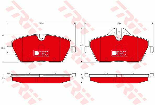 TRW Комплект тормозных колодок, дисковый тормоз GDB1611DTE