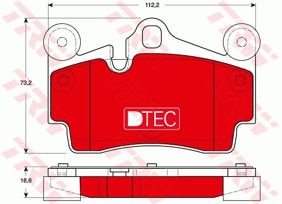TRW Комплект тормозных колодок, дисковый тормоз GDB1653DTE