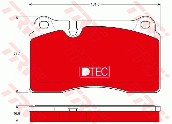 TRW Комплект тормозных колодок, дисковый тормоз GDB1670DTE