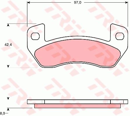 TRW Комплект тормозных колодок, дисковый тормоз GDB1680