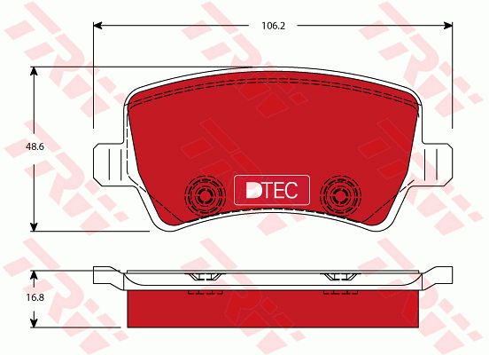 TRW Комплект тормозных колодок, дисковый тормоз GDB1685DTE