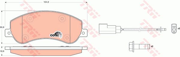 TRW Комплект тормозных колодок, дисковый тормоз GDB1724