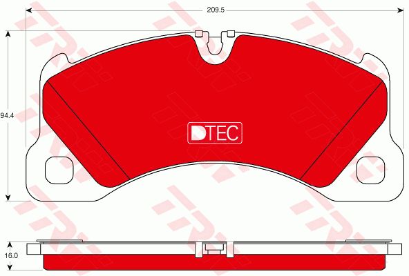 TRW Комплект тормозных колодок, дисковый тормоз GDB1774DTE