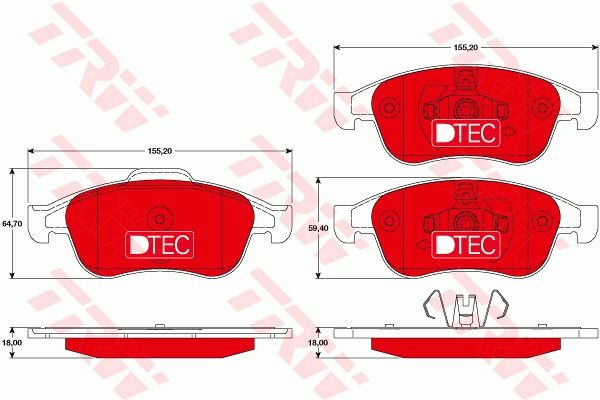 TRW Комплект тормозных колодок, дисковый тормоз GDB1789DTE