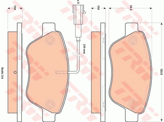 TRW stabdžių trinkelių rinkinys, diskinis stabdys GDB1842