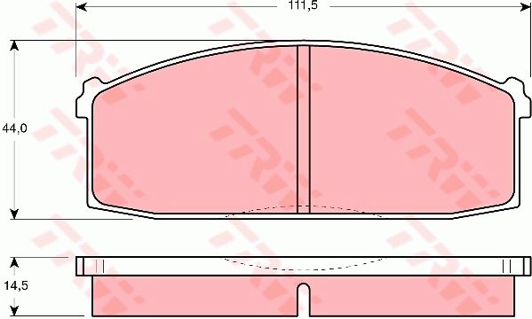 TRW stabdžių trinkelių rinkinys, diskinis stabdys GDB197