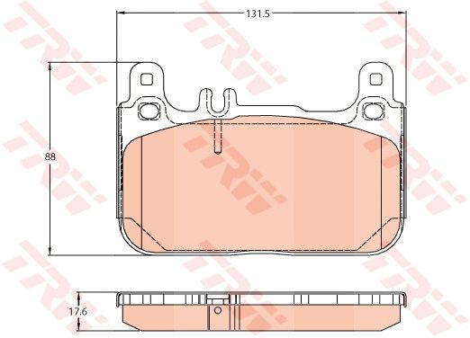 TRW Комплект тормозных колодок, дисковый тормоз GDB2118