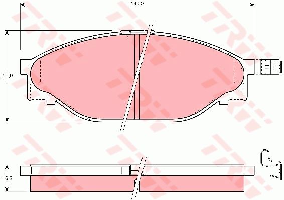 TRW Комплект тормозных колодок, дисковый тормоз GDB3109