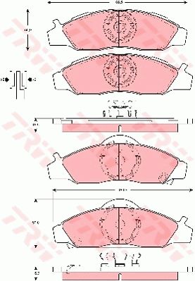 TRW Комплект тормозных колодок, дисковый тормоз GDB3281