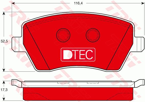 TRW Комплект тормозных колодок, дисковый тормоз GDB3332DTE