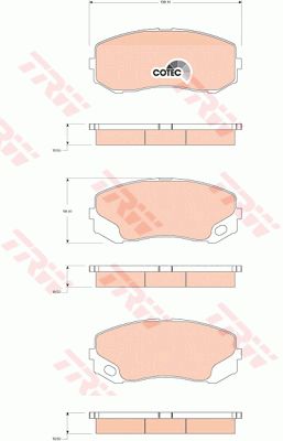 TRW Комплект тормозных колодок, дисковый тормоз GDB3492